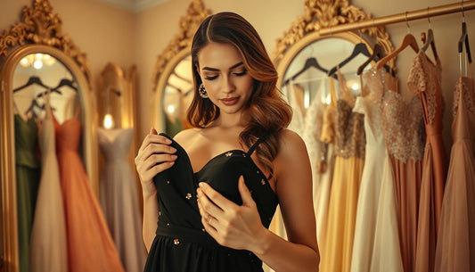 Selecting stylish evening attire for a special occasion