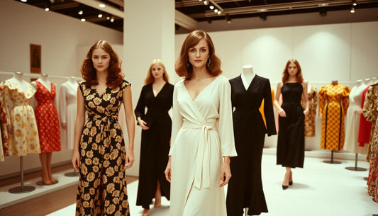 Diane von Furstenberg with her iconic wrap dresses women collection from the 1970s
