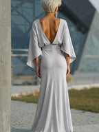 Ruched Batwing-Sleeve Pocket Maxi Dress – alternate view 2