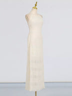 Apricot wedding guest maxi dress