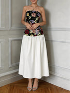 Tube maxi occasion dress side view