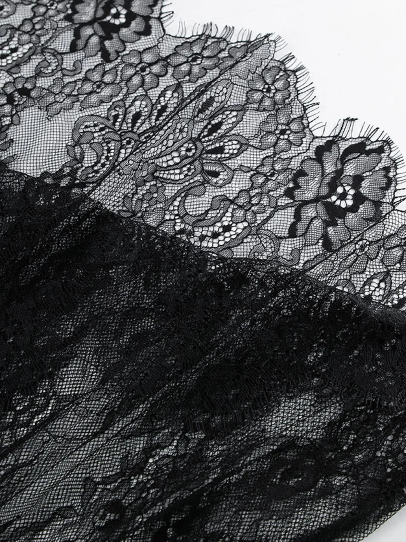 Lace maxi dress sheer detailing