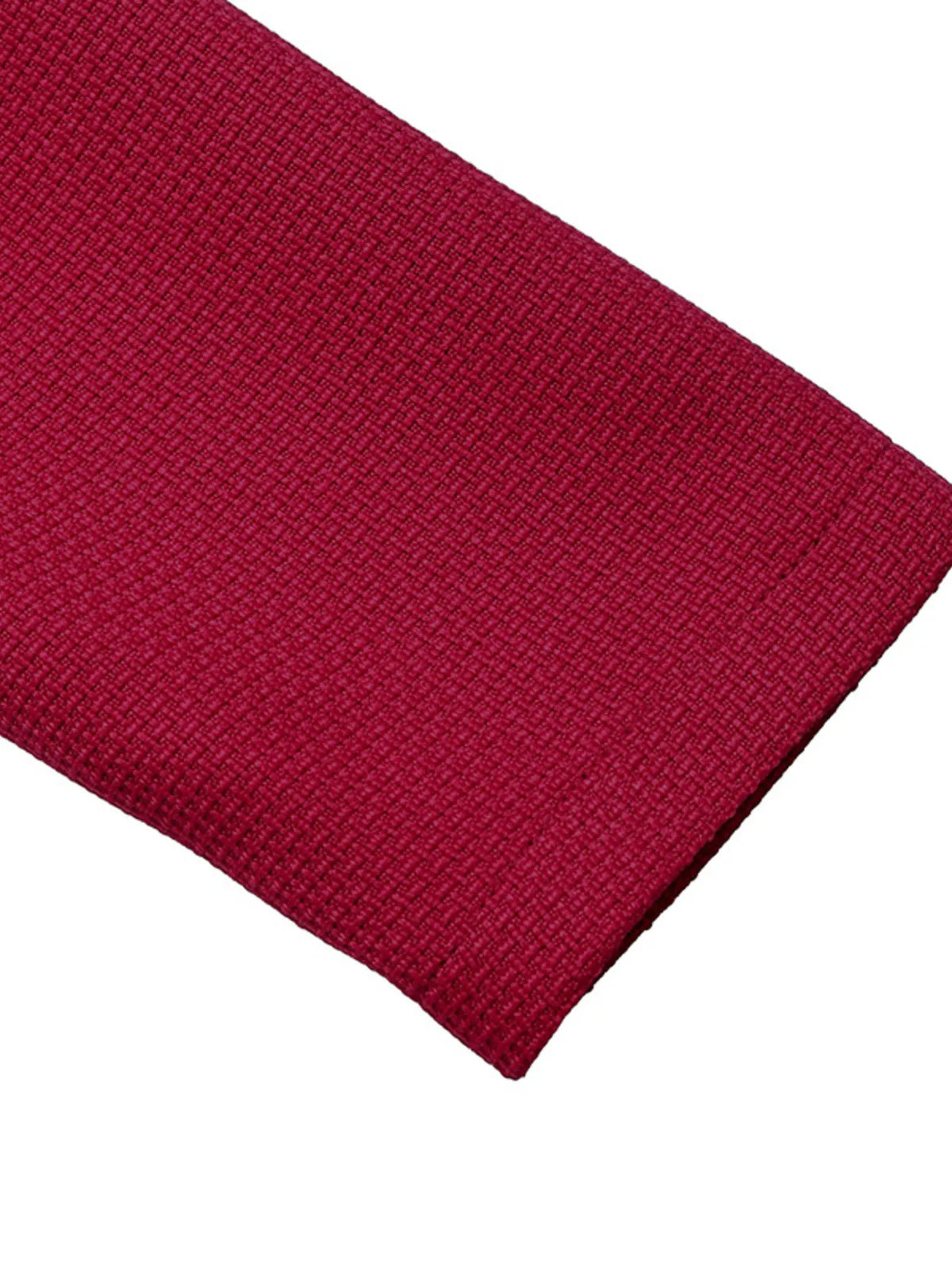 Red pearl-trim v-neck bodycon dress, sleeve detail.
