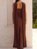 Strapless Tube Mermaid Maxi Dress with Slit - product image 5