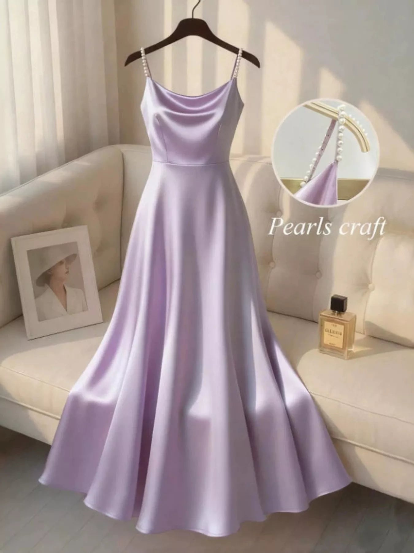 Satin cami maxi dress back view