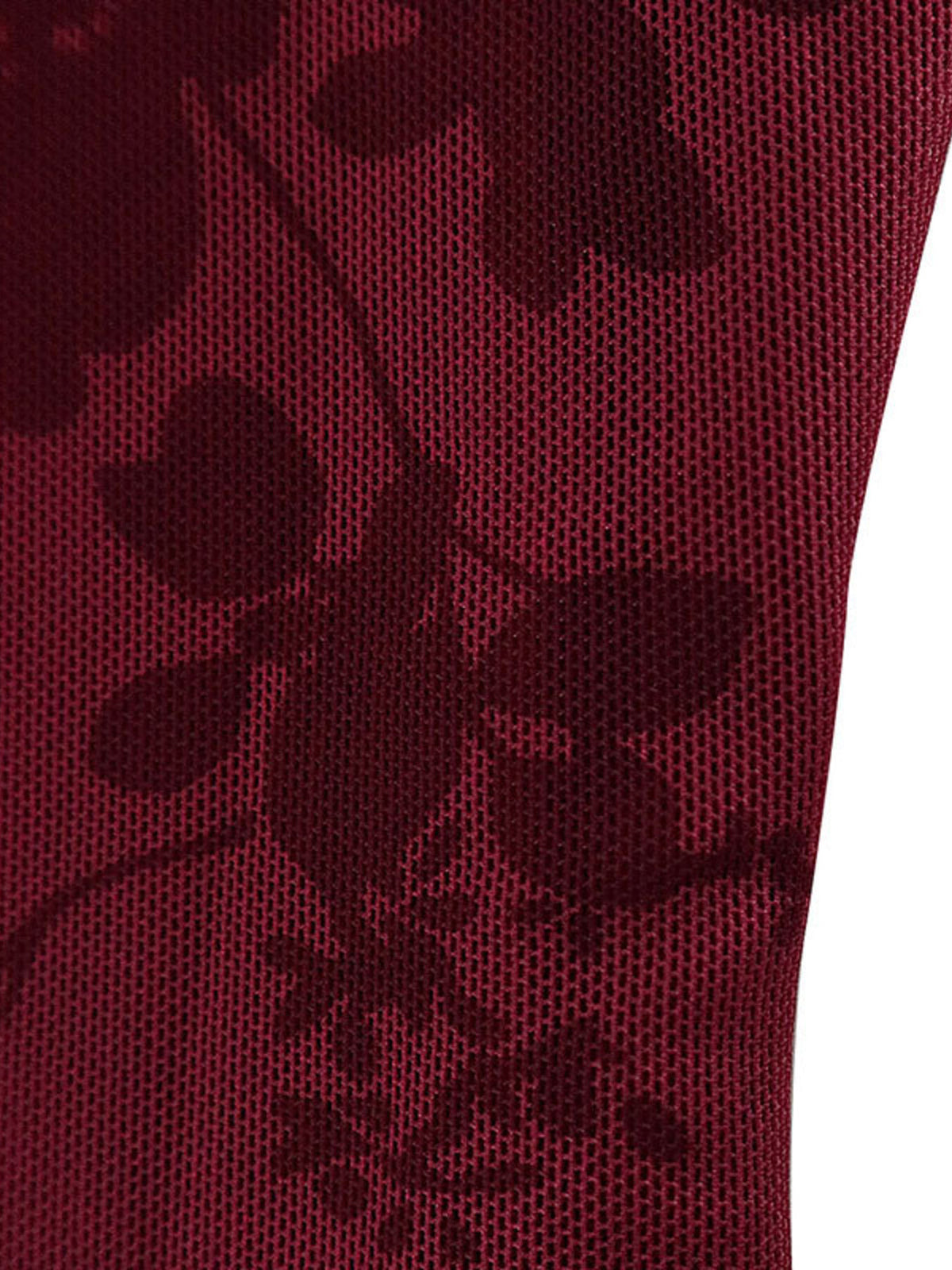 Burgundy floral mesh dress texture detail