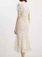 Lace mermaid dress back view