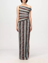 Multicolor One-Shoulder Zigzag-Knit Maxi Dress - product view 5