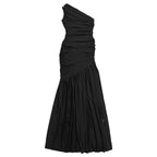 One-Shoulder Ruched Bodycon Slit Maxi Dress - product view 4