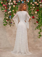 White lace maxi dress full-length view