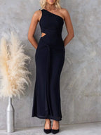 Cutout asymmetrical maxi dress side view