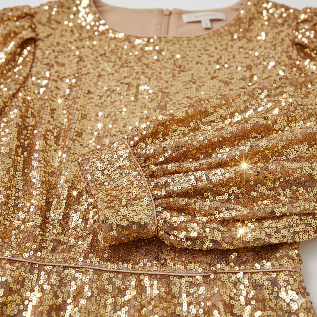 Dazzling Sequin Long Sleeve Bodycon Mini Dress | Elegant Party & Cocktail Gown