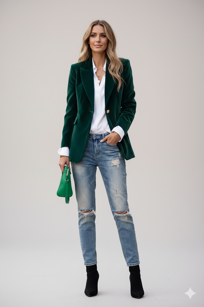 BELLE'S Fall One Button Blazer