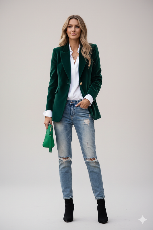 BELLE'S Fall One Button Blazer