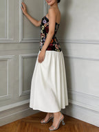 Floral maxi dress back view
