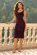 Sleeveless Sequin Slit Midi Dress - product image 1