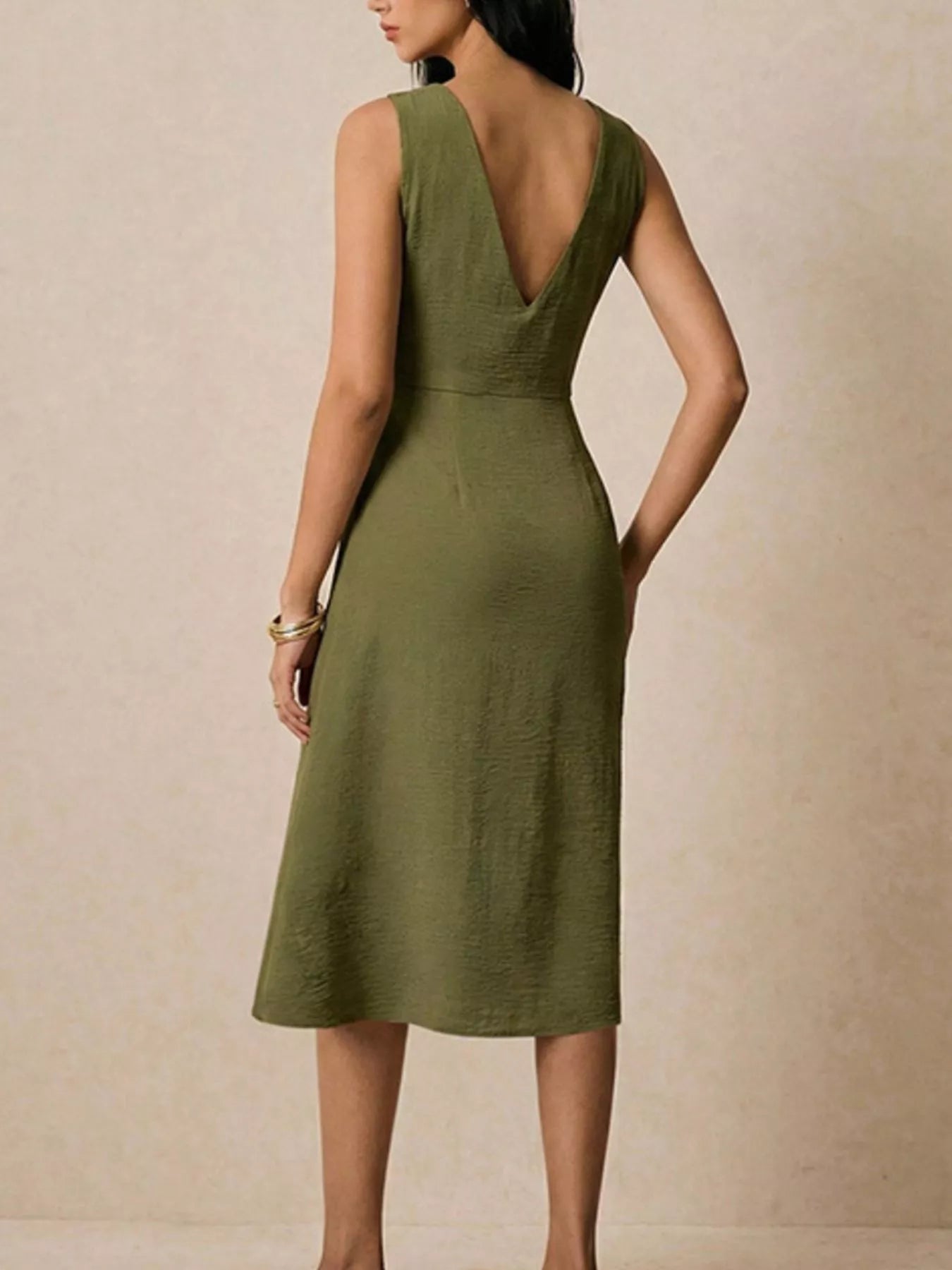 Asymmetrical midi dress full silhouette