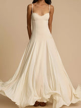 Spaghetti-strap occasion dress side view