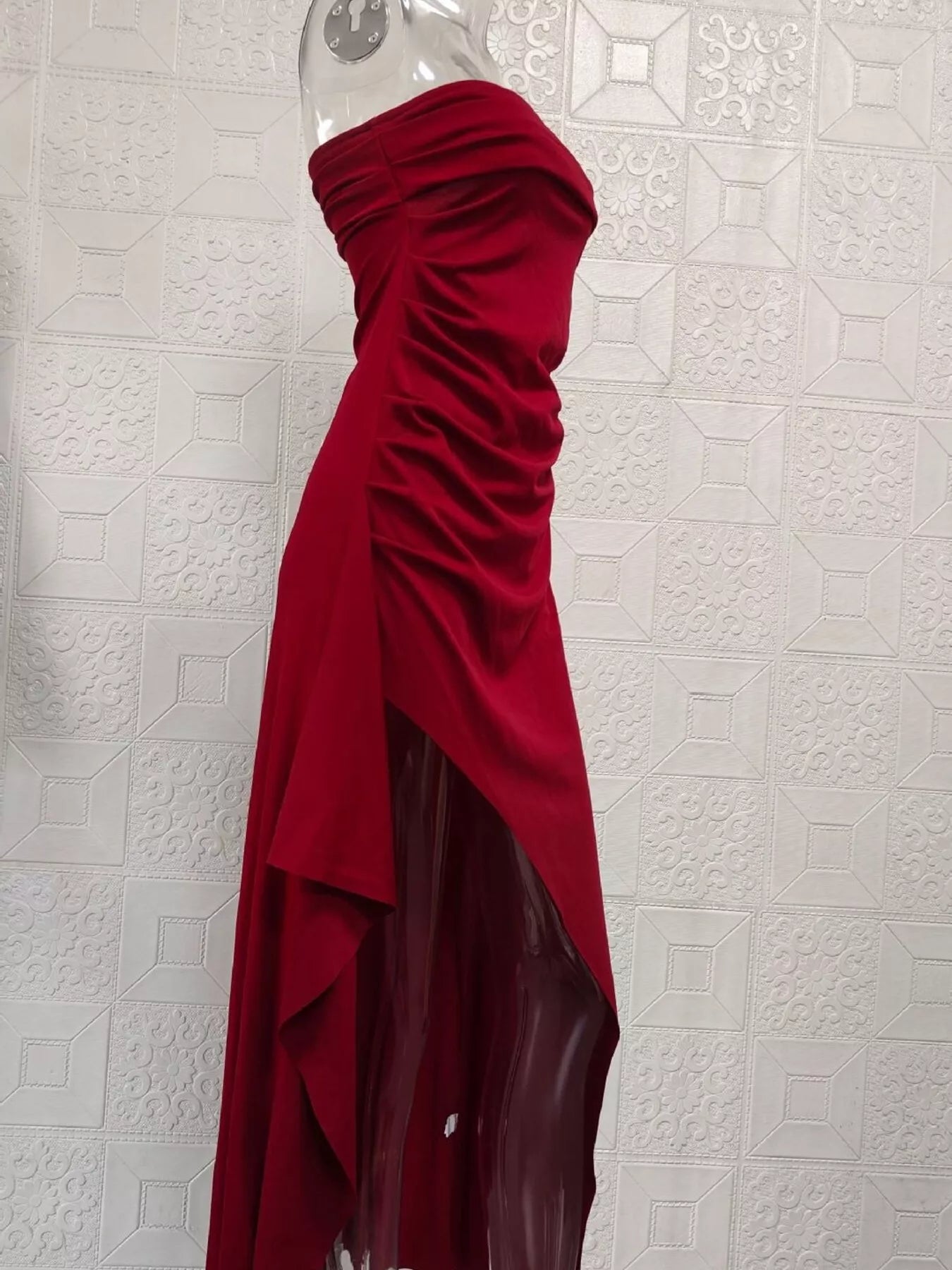 Strapless Maxi Dress with High Slit – alternate view 5