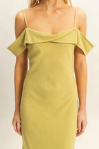 HYFVE matcha maxi dress back view