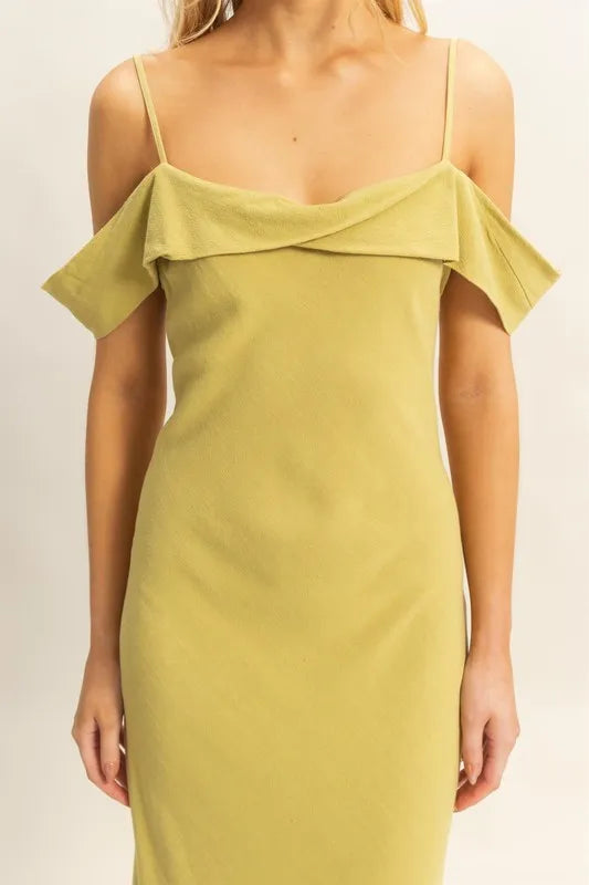 HYFVE matcha maxi dress back view