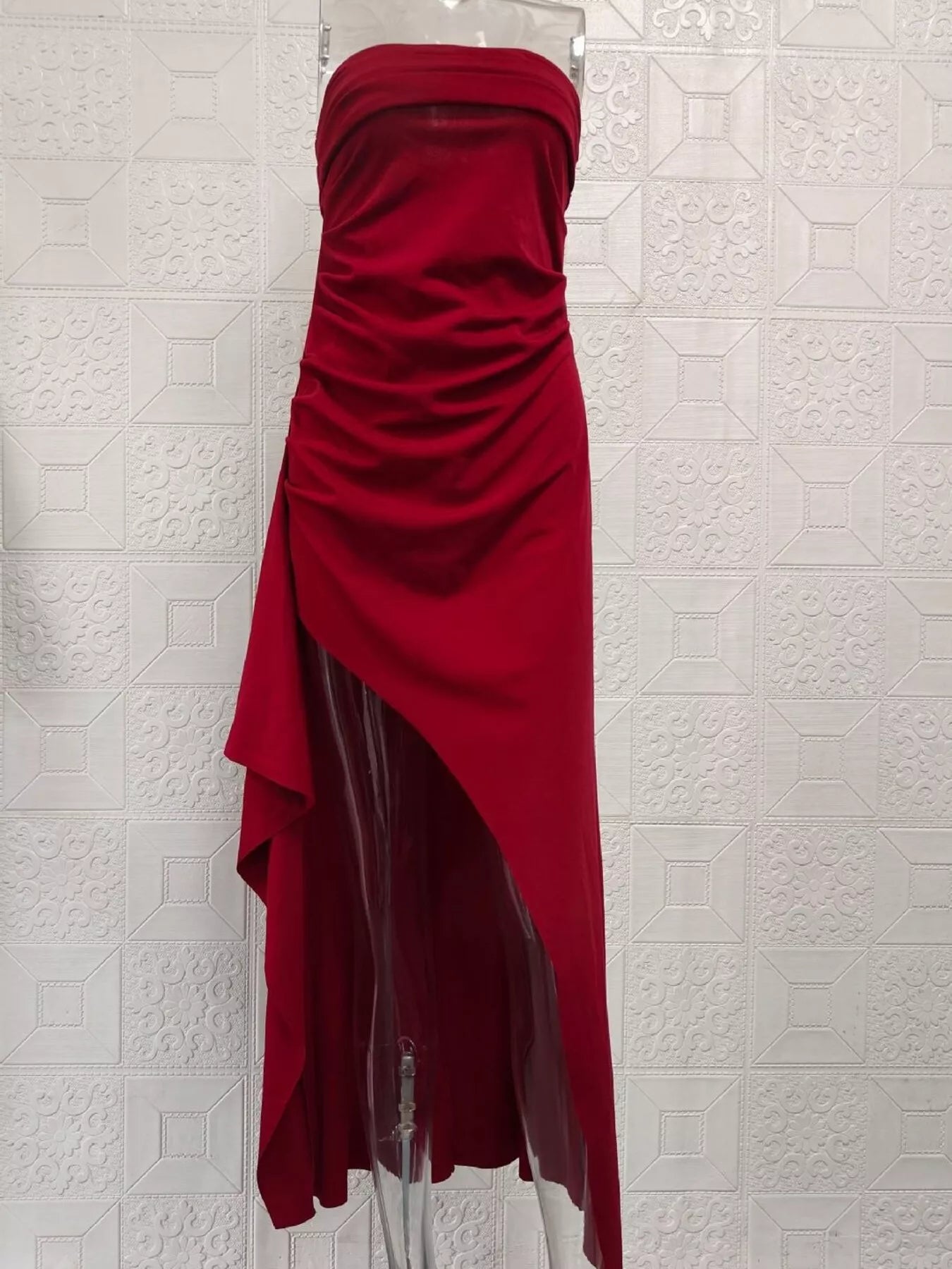 Strapless Maxi Dress with High Slit – alternate view 4