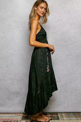 POL Embroidered Cotton Tiered Midi Cami Dress - product image 4